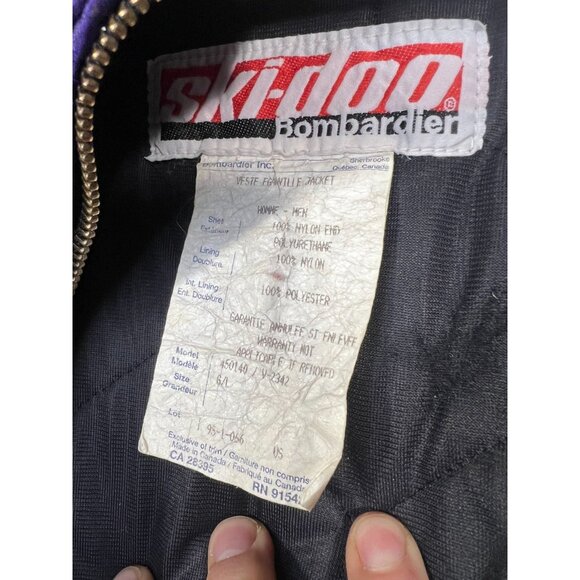 Vintage Team Ski-Doo Bombardier Racing Jacket Rotax Skidoo Snow Coat Men's LG - Picture 6 of 8